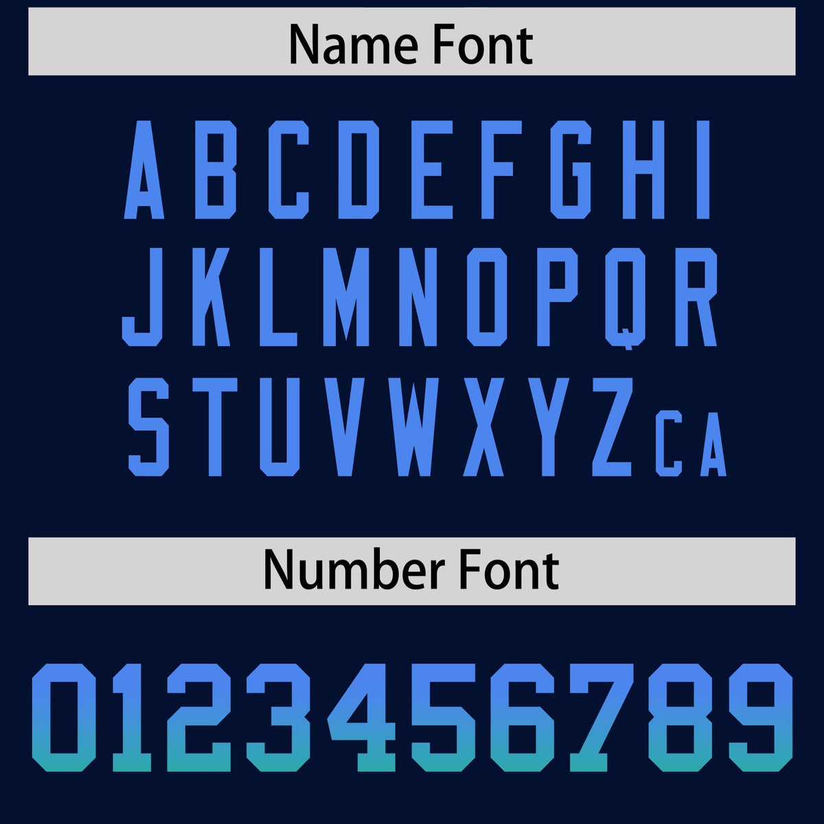 Custom Navy Powder Blue and Bright Green Sides Gradient Fashion Personalized Team American Football Jersey