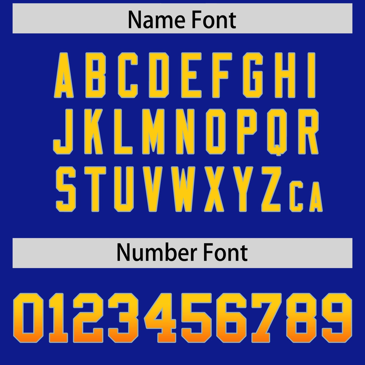 Custom Royal Gold Sides Gradient Fashion Personalized Team American Football Jersey