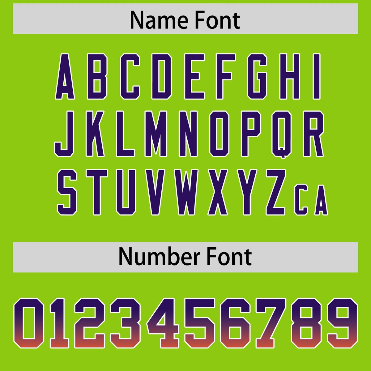 Custom Neon Green Purple and Orange Sides Gradient Fashion Personalized Team American Football Jersey