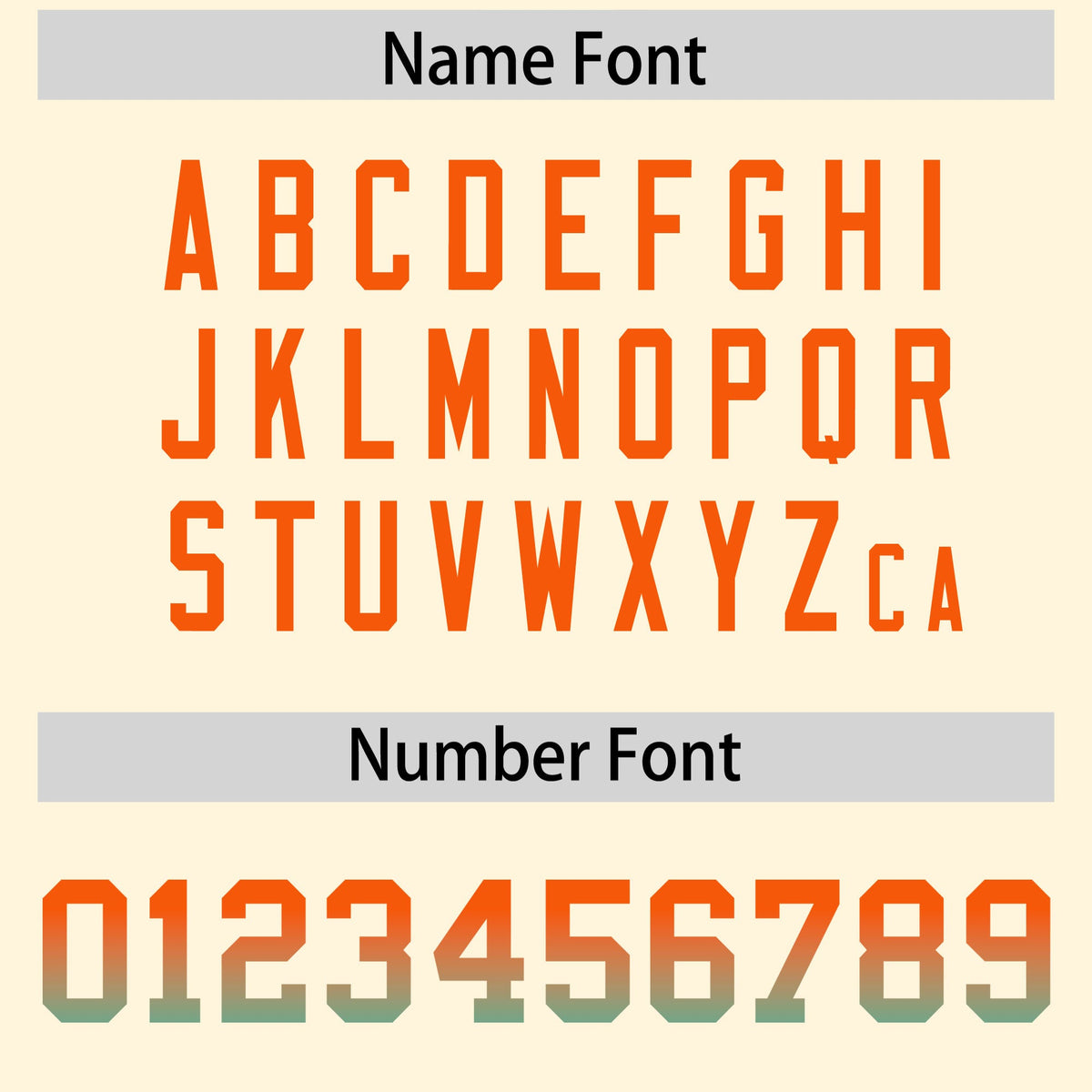 Custom Cream Orange and Bright Green Sides Gradient Fashion Personalized Team American Football Jersey