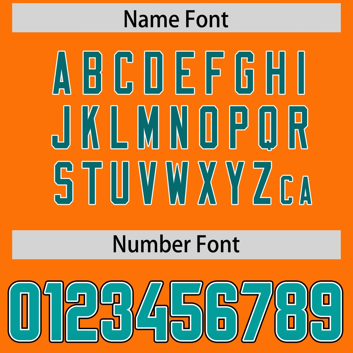 Custom Orange Aqua and Aqua Sides Gradient Fashion Personalized Team American Football Jersey