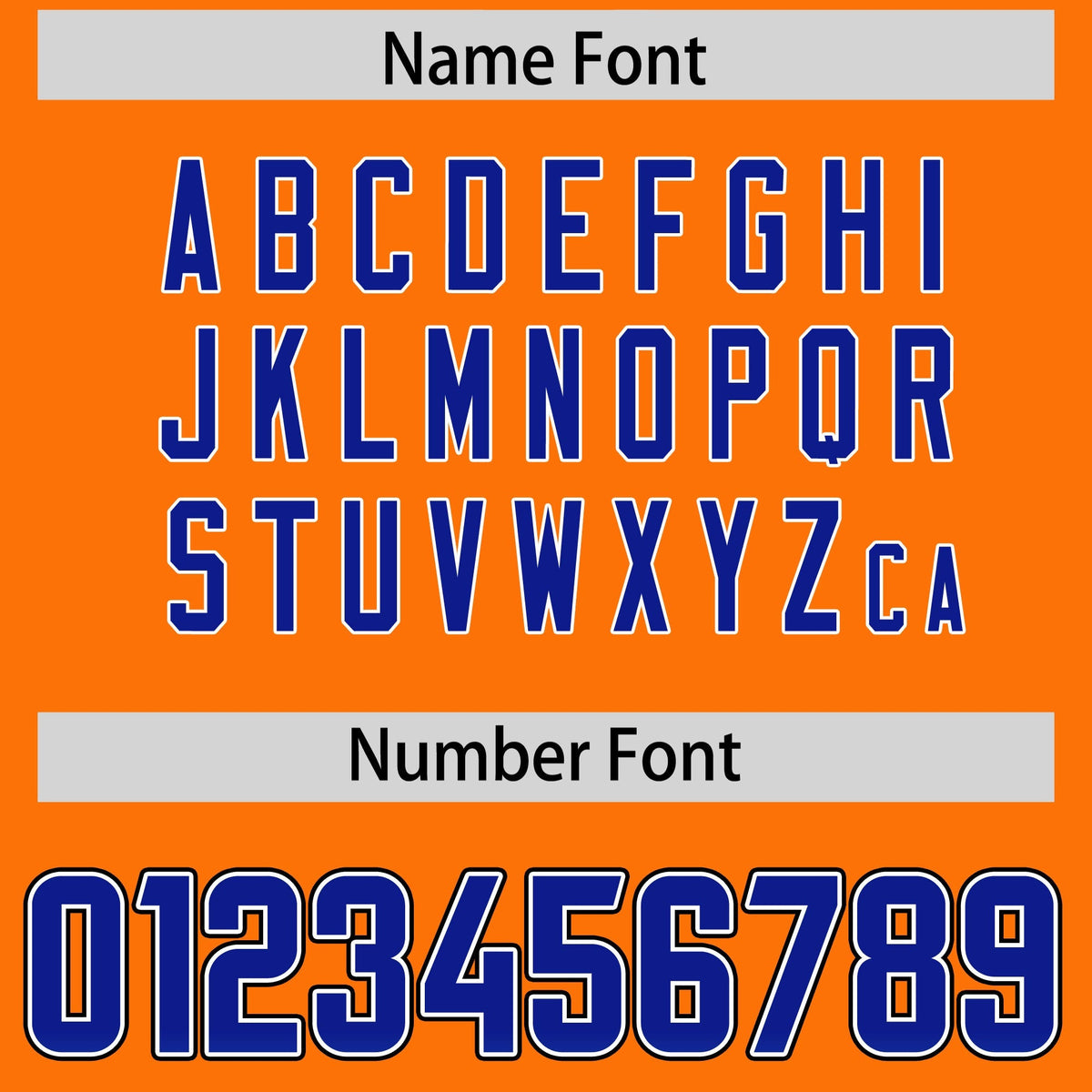 Custom Orange Royal and Powder Blue Sides Gradient Fashion Personalized Team American Football Jersey