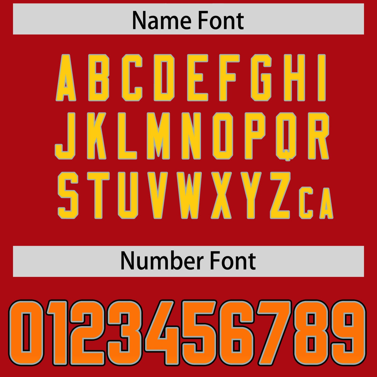 Custom Red Orange and Gold Sides Gradient Fashion Personalized Team American Football Jersey