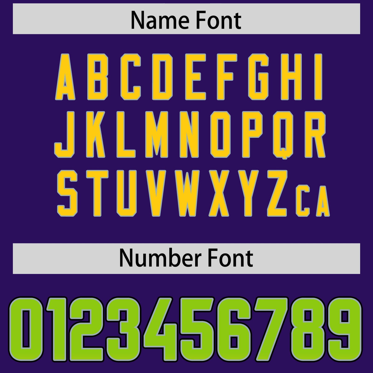 Custom Purple Neon Green and Gold Sides Gradient Fashion Personalized Team American Football Jersey