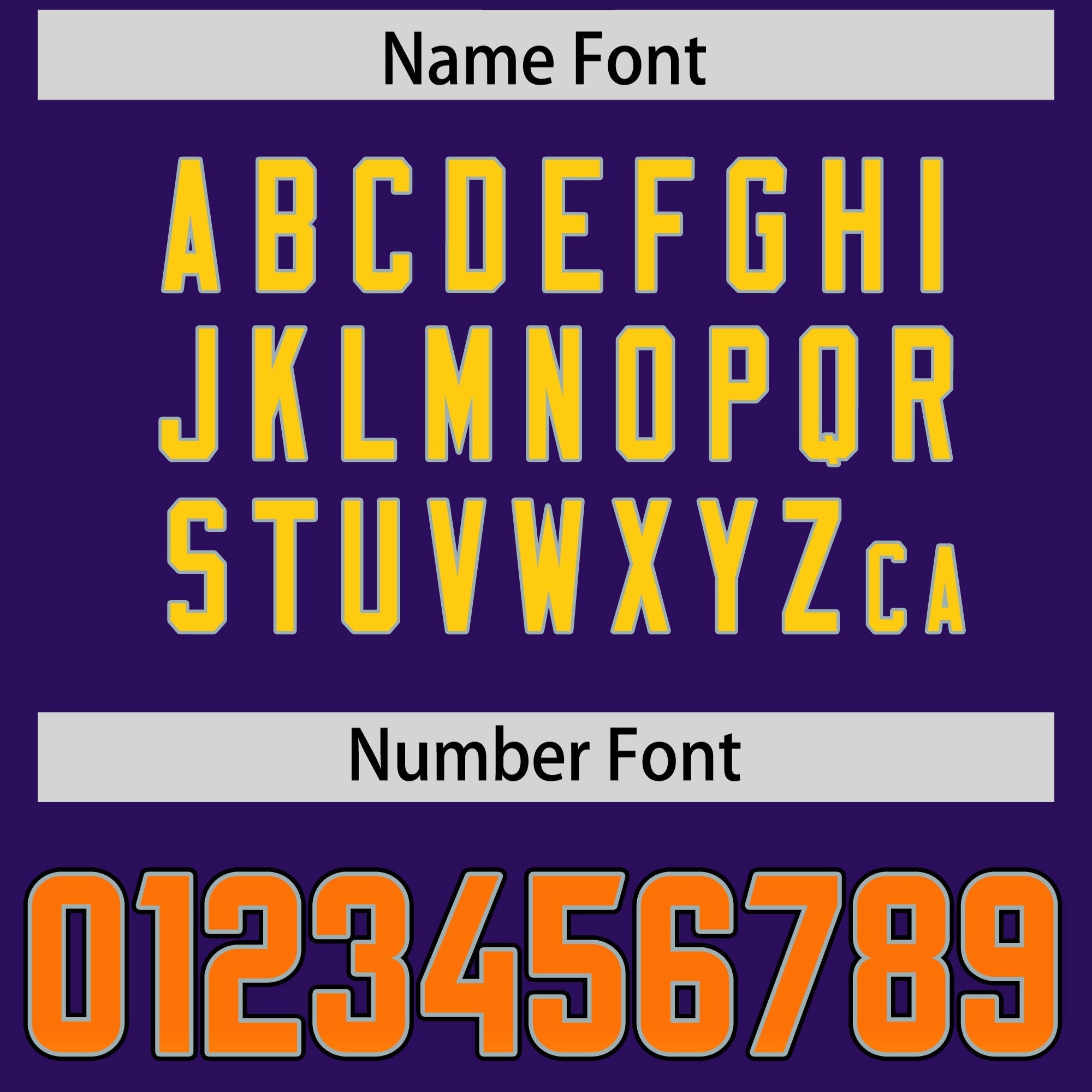 Custom Purple Orange and Gold Sides Gradient Fashion Personalized Team American Football Jersey