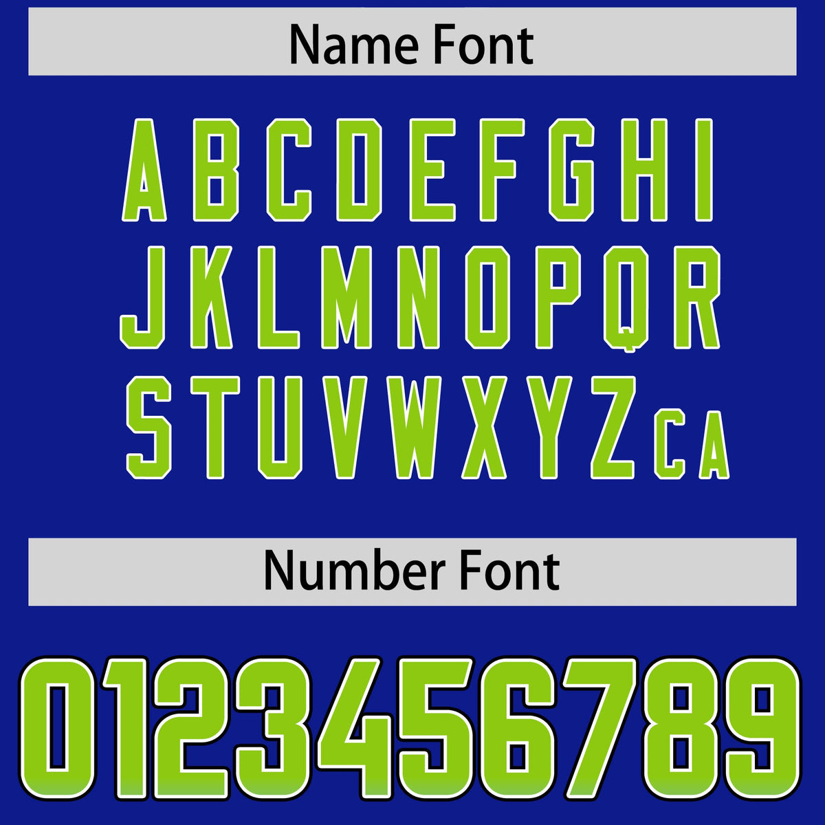 Custom Royal Neon Green and Powder Blue Sides Gradient Fashion Personalized Team American Football Jersey