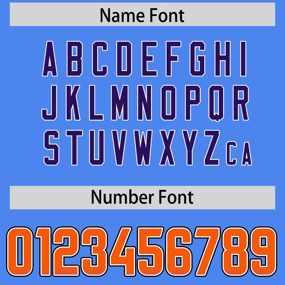 Custom Powder Blue Orange and Purple Sides Gradient Fashion Personalized Team American Football Jersey