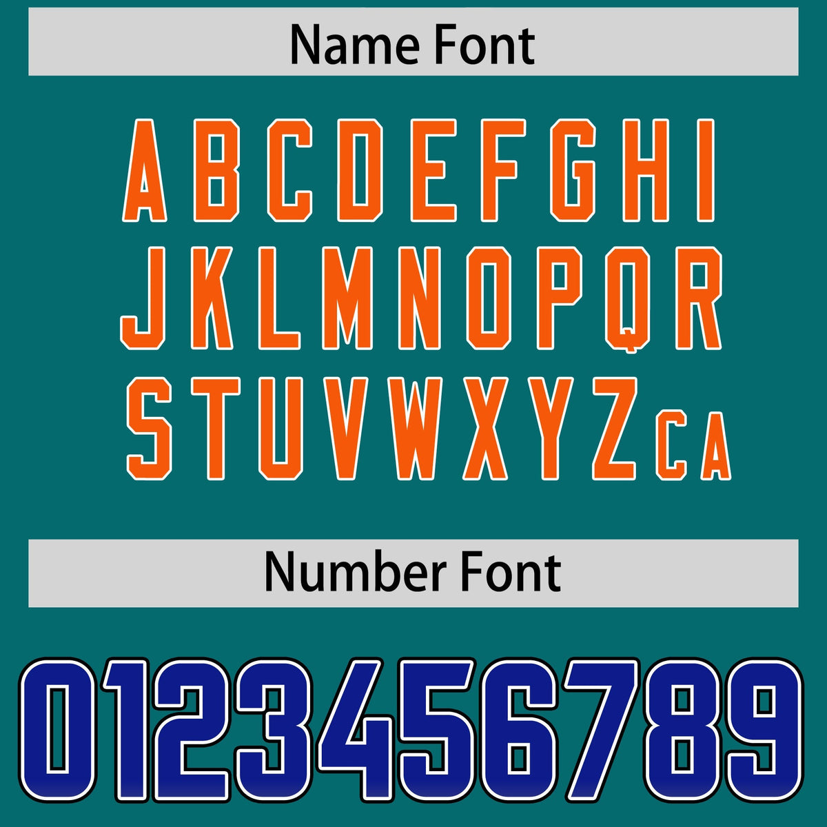 Custom Aqua Royal and Orange Sides Gradient Fashion Personalized Team American Football Jersey