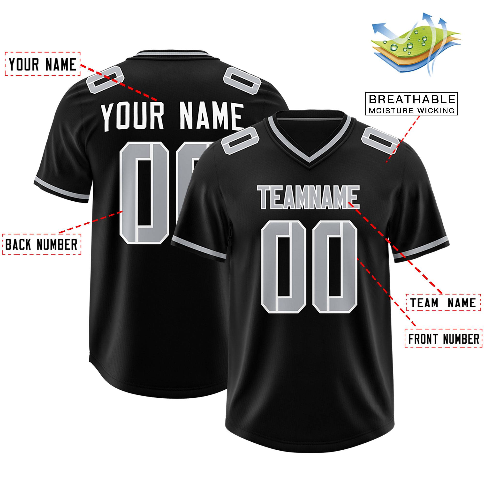 Custom Black Classic Style American American Football Jerseys