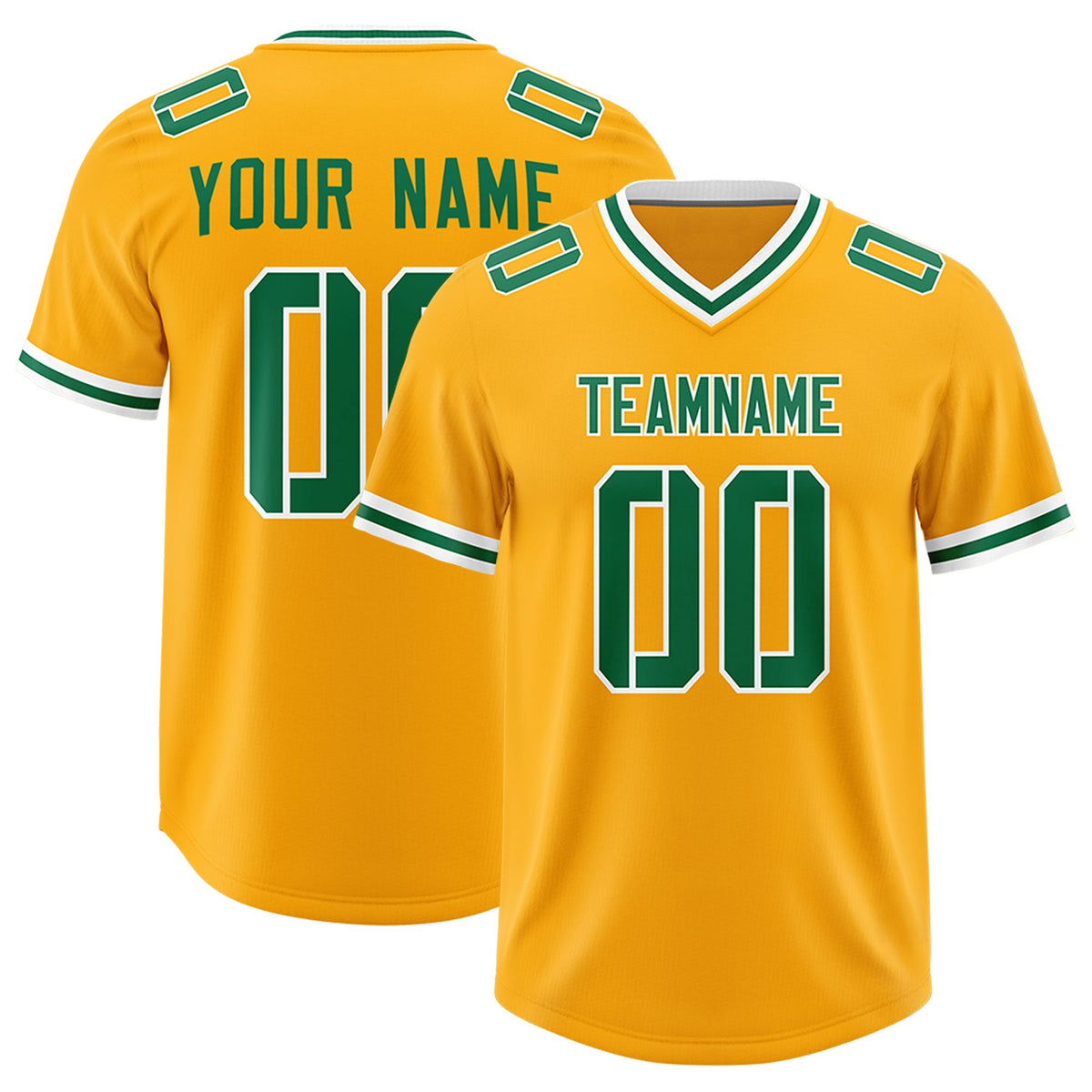 Custom Yellow Classic Style American American Football Jerseys