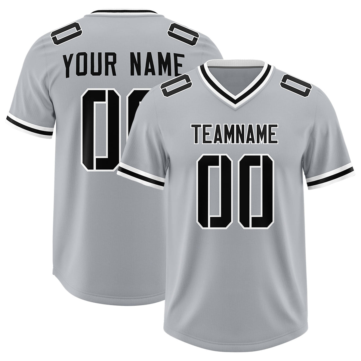 Custom Silver Classic Style American American Football Jerseys