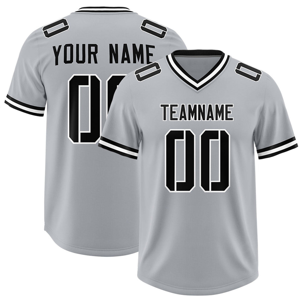 Custom Silver Classic Style American American Football Jerseys