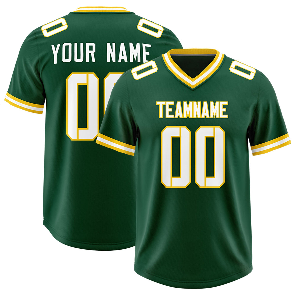 Custom Green Classic Style American American Football Jerseys