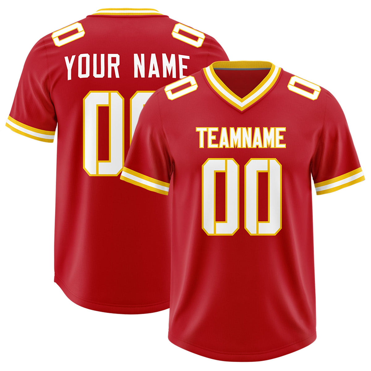 Custom Red Classic Style American American Football Jerseys