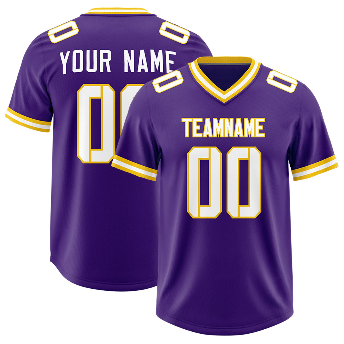 Custom Purple Classic Style American American Football Jerseys