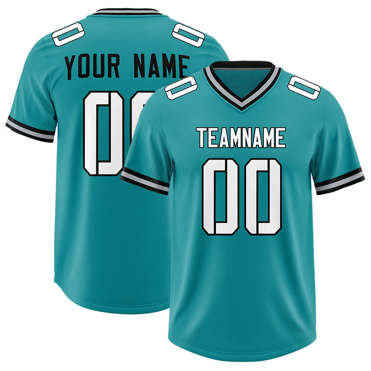Custom Aqua Classic Style American American Football Jerseys