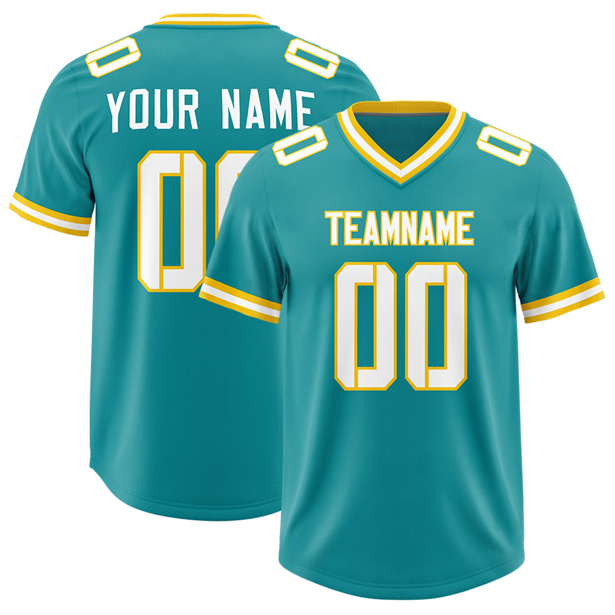 Custom Aqua Classic Style American American Football Jerseys