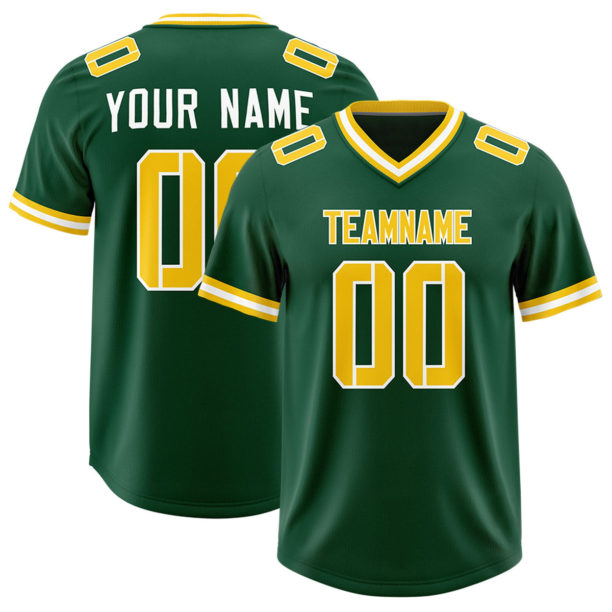 Custom Green Classic Style American American Football Jerseys