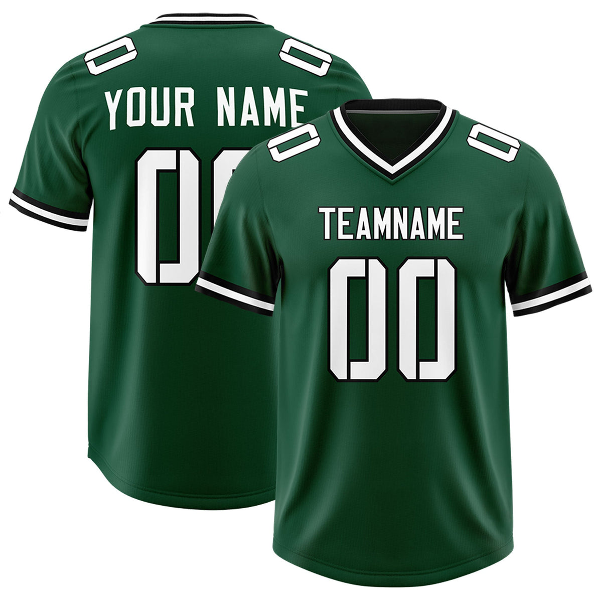 Custom Green Classic Style American American Football Jerseys