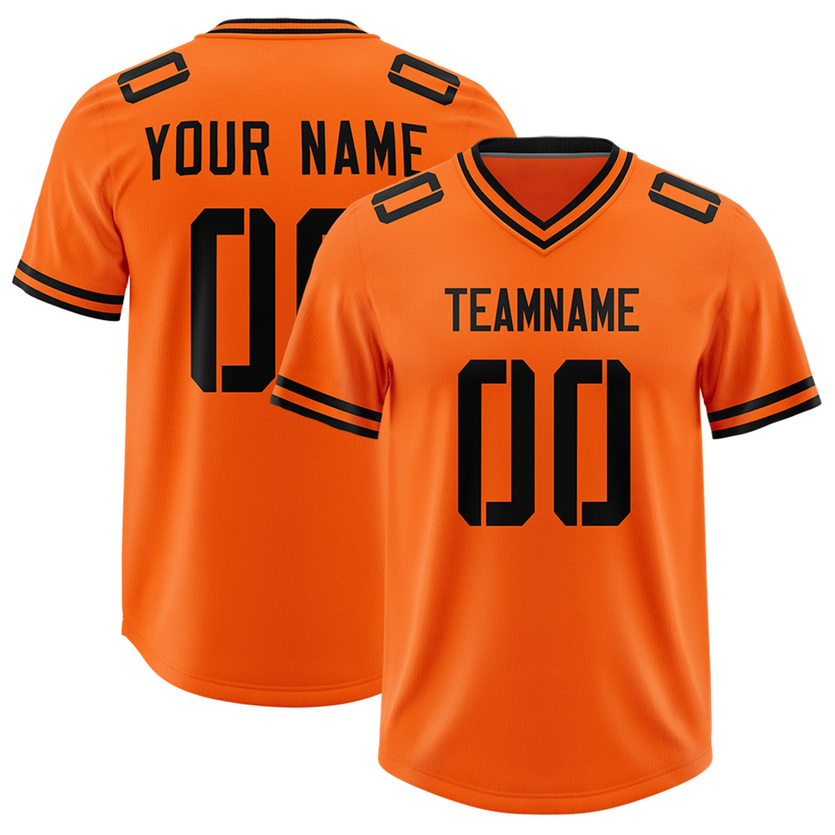 Custom Orange Classic Style American American Football Jerseys