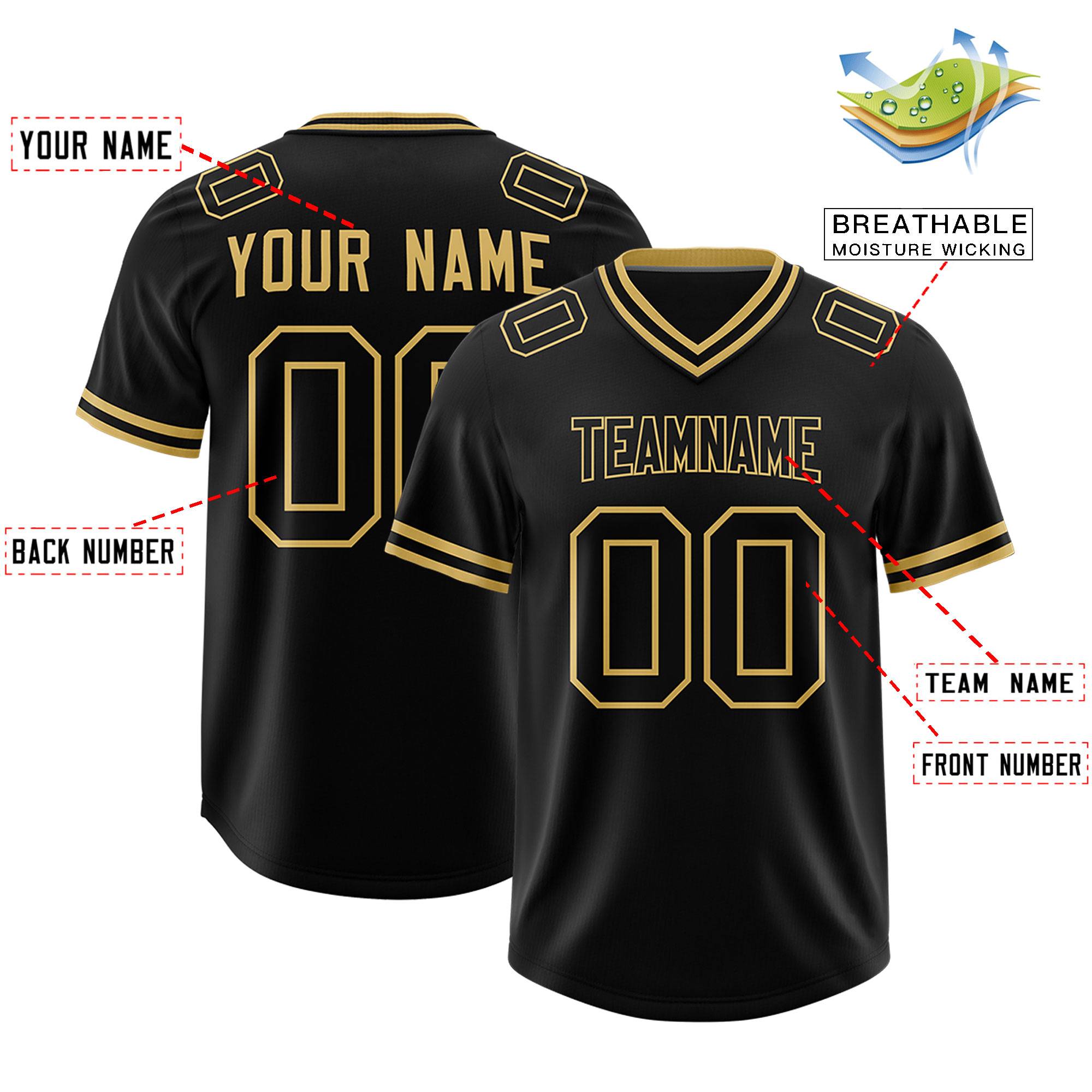 Custom Black Classic Style American American Football Jerseys