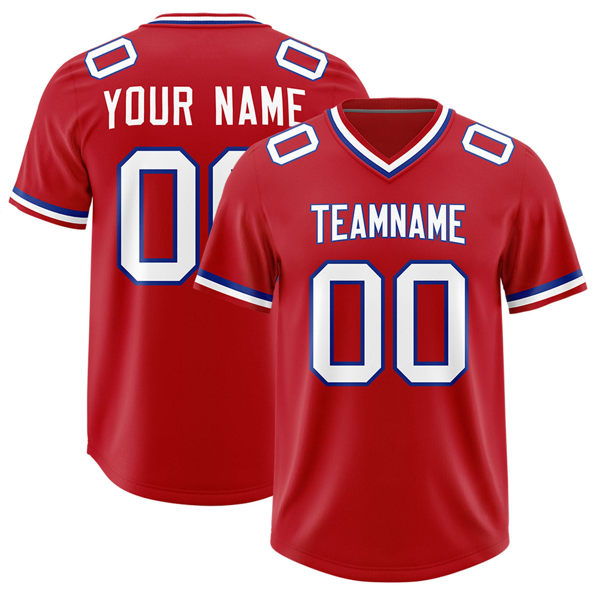 Custom Red Classic Style American American Football Jerseys
