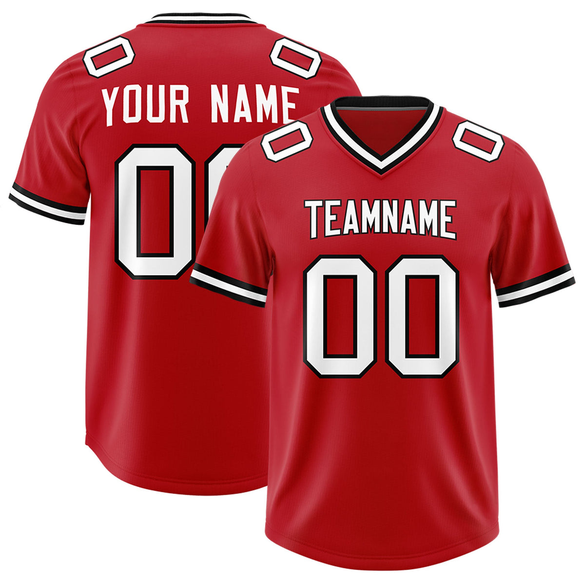 Custom Red Classic Style American American Football Jerseys