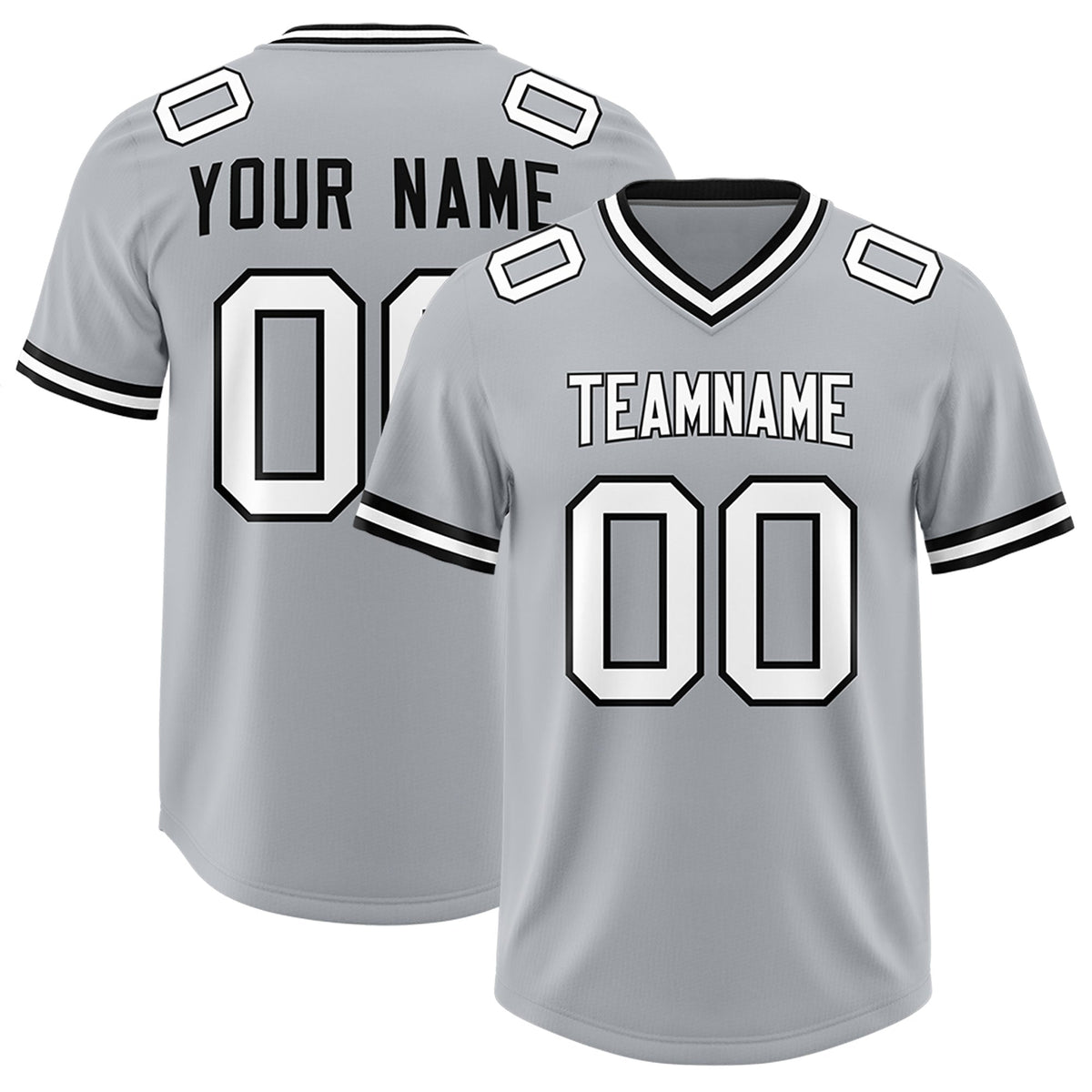 Custom Silver Classic Style American American Football Jerseys
