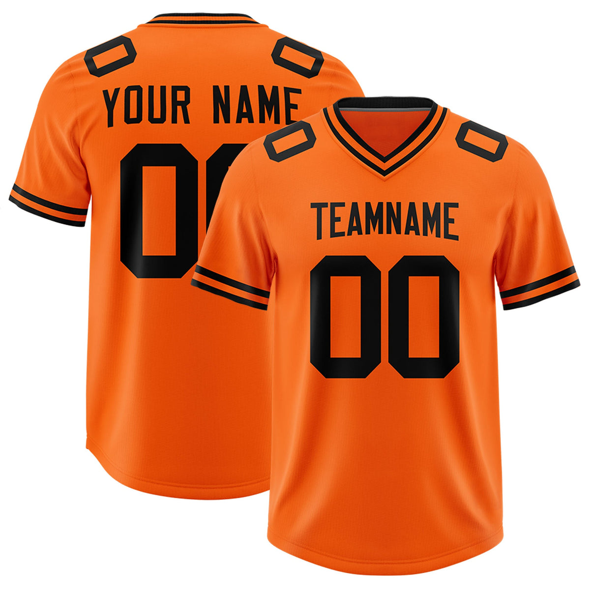 Custom Orange Classic Style American American Football Jerseys