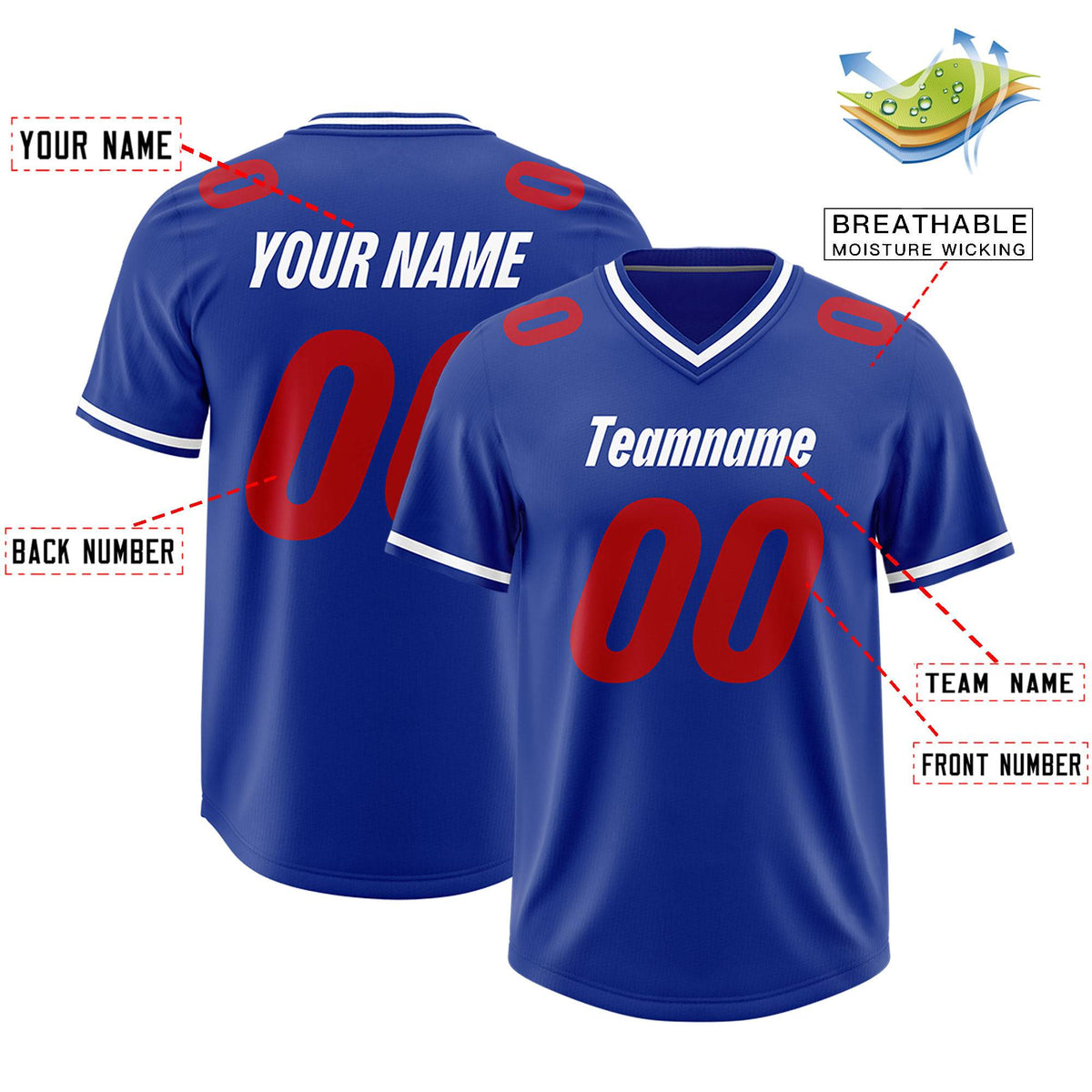 Custom Royal Classic Style American American Football Jerseys