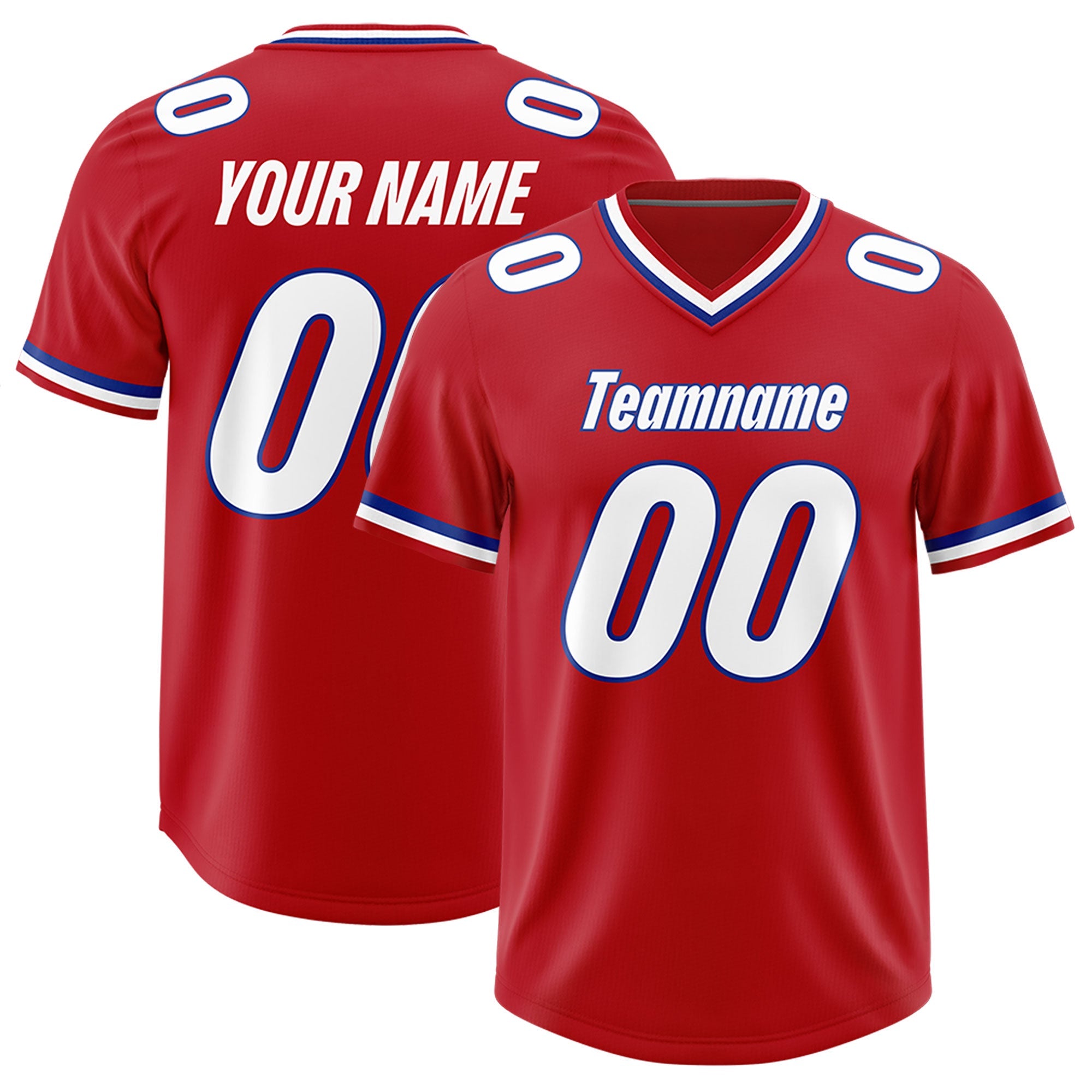 Custom Red Classic Style American American Football Jerseys