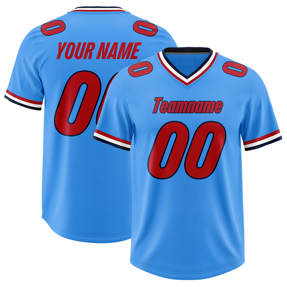 Custom Powder Blue Classic Style American American Football Jerseys