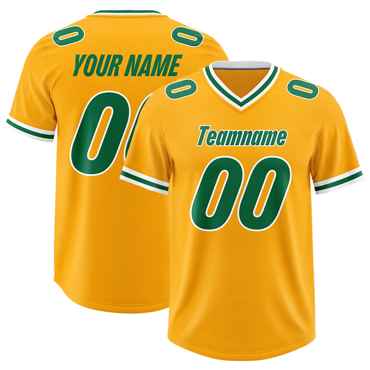 Custom Yellow Classic Style American American Football Jerseys