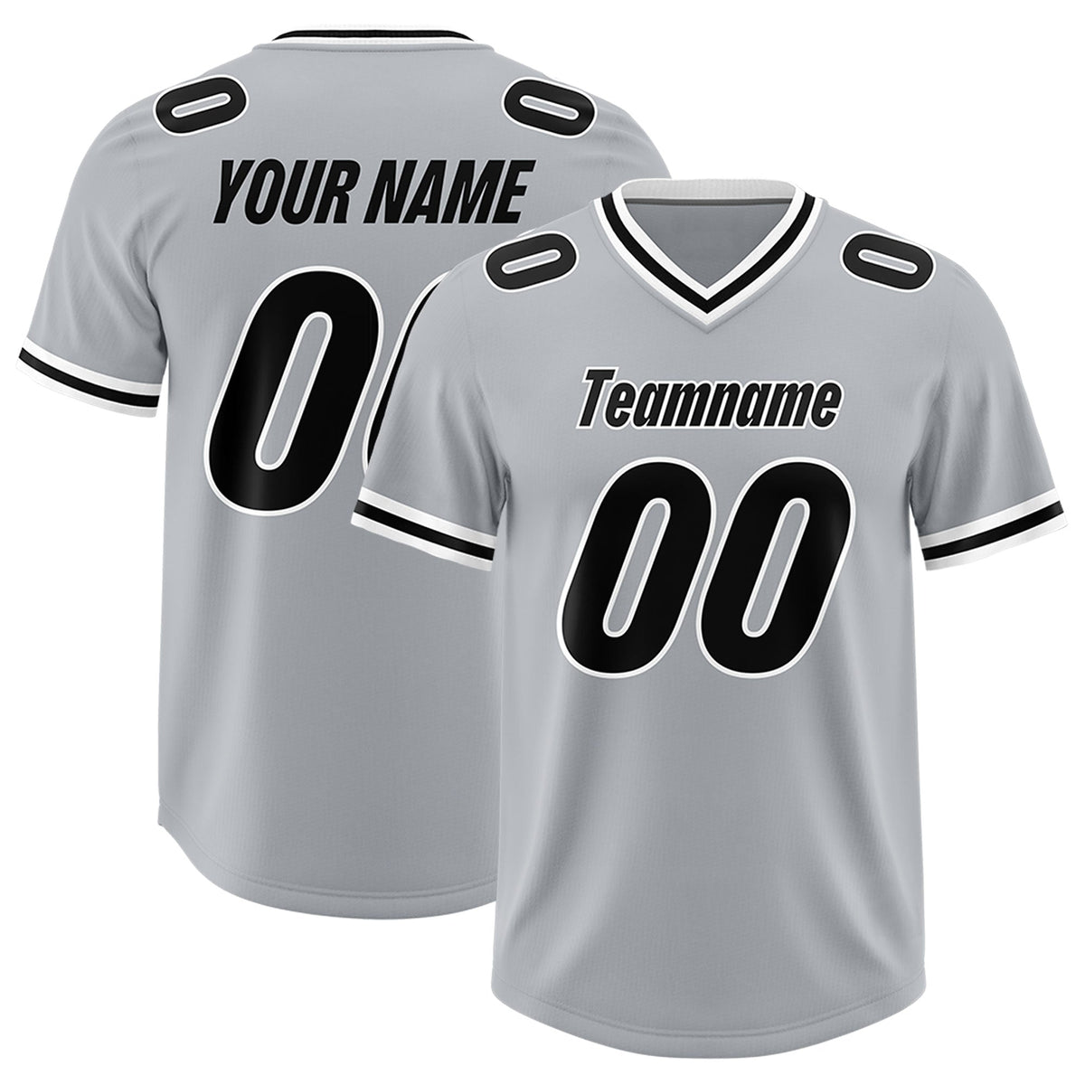 Custom Silver Classic Style American American Football Jerseys
