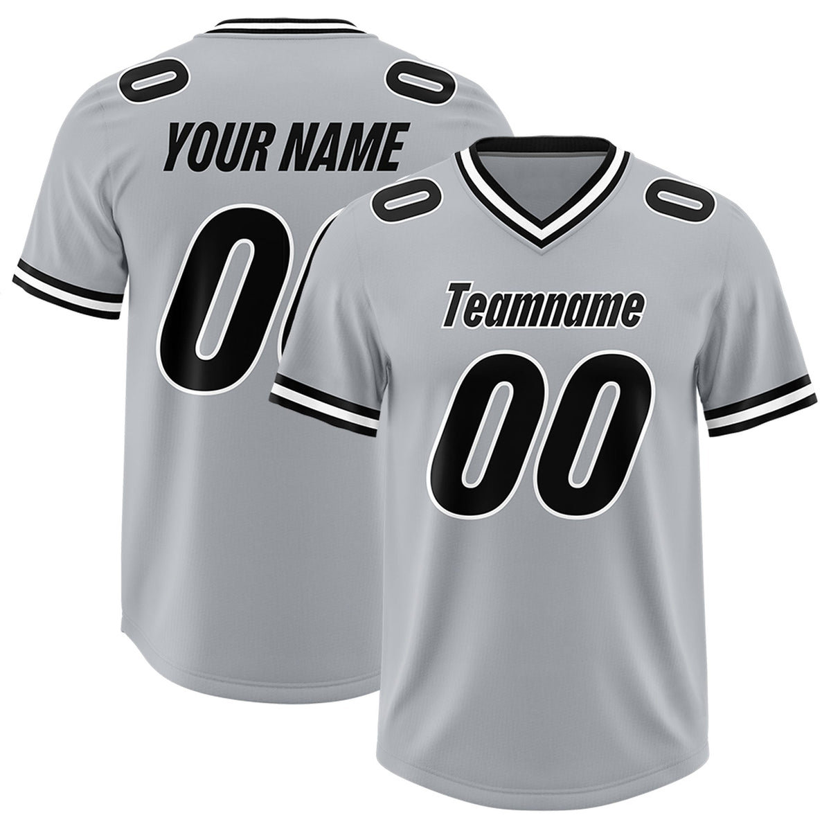 Custom Silver Classic Style American American Football Jerseys