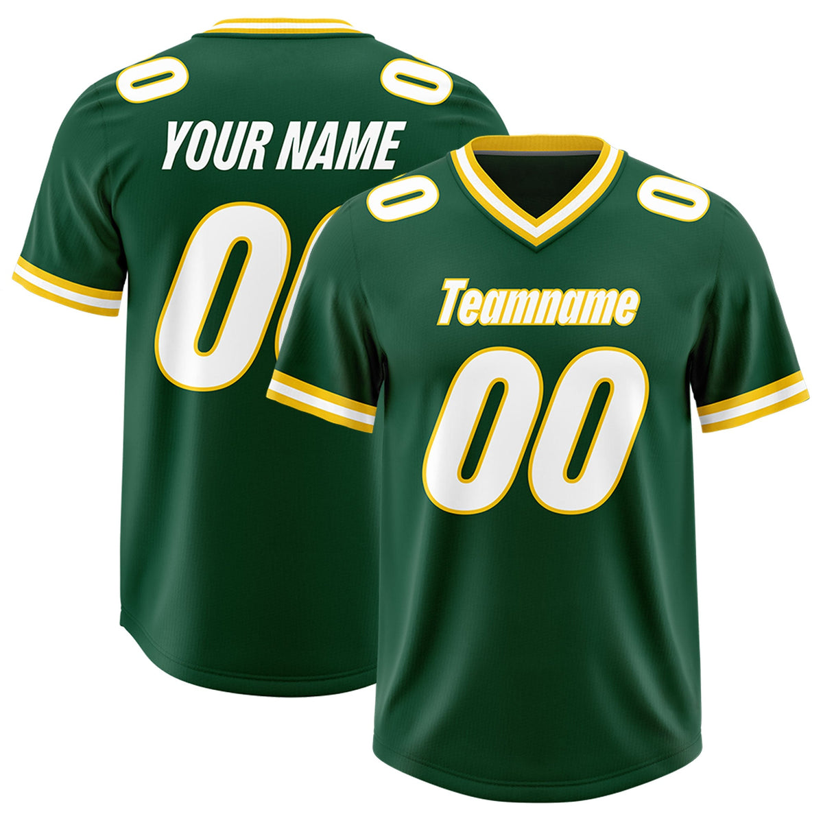 Custom Green Classic Style American American Football Jerseys