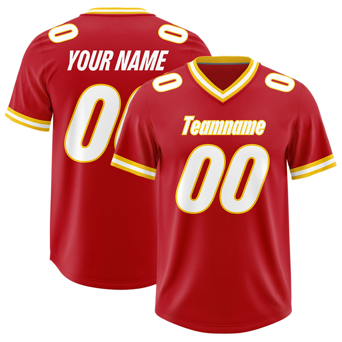 Custom Red Classic Style American American Football Jerseys