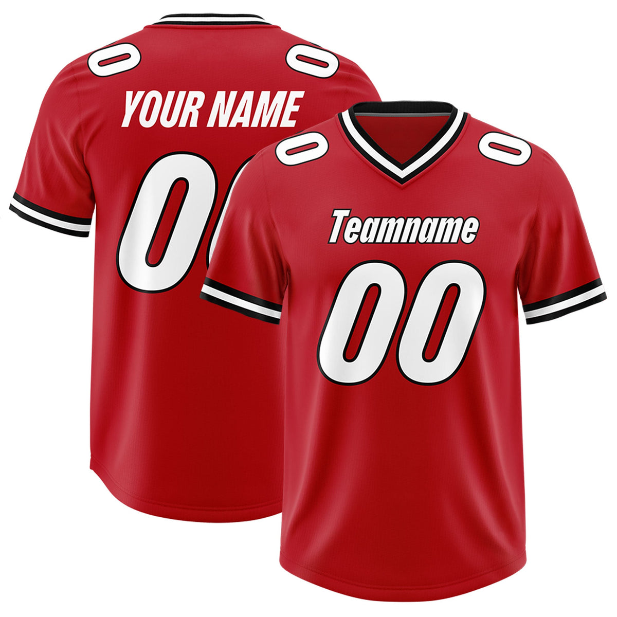 Custom Red Classic Style American American Football Jerseys