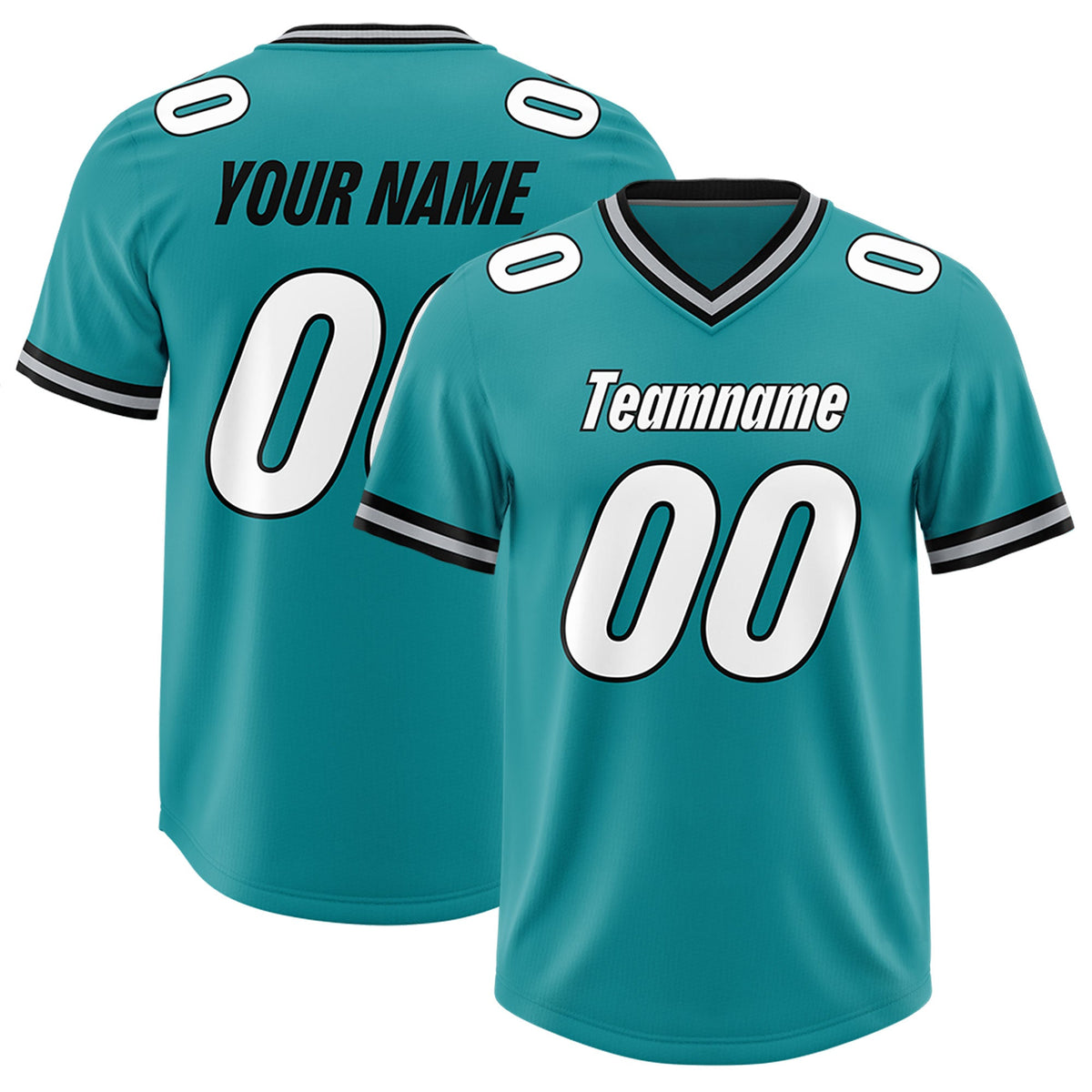 Custom Aqua Classic Style American American Football Jerseys