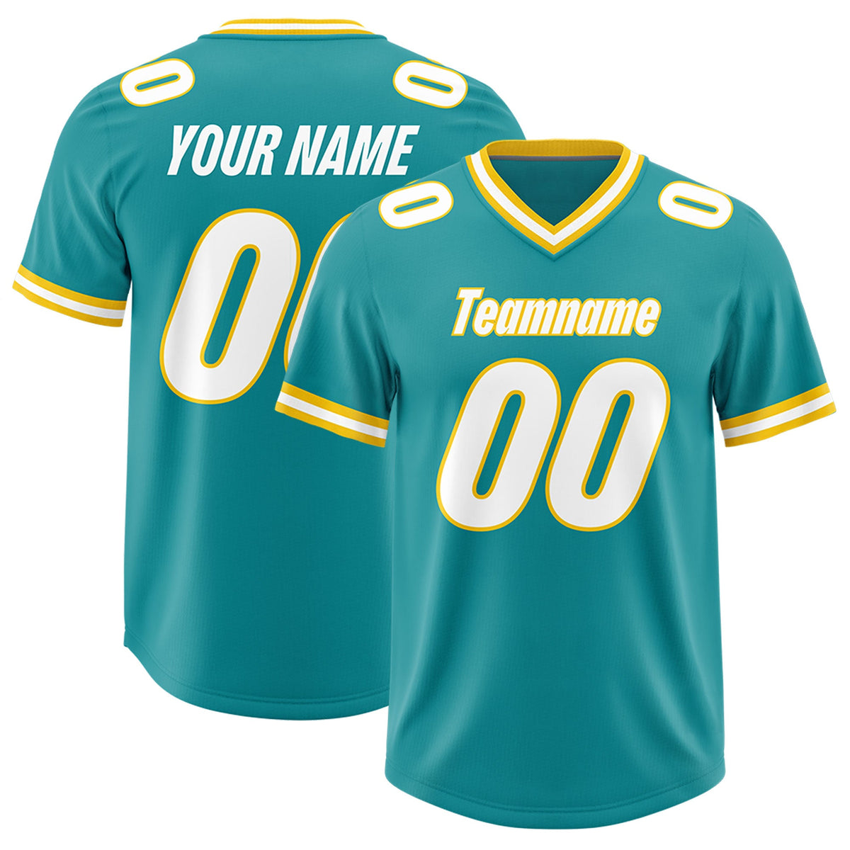 Custom Aqua Classic Style American American Football Jerseys