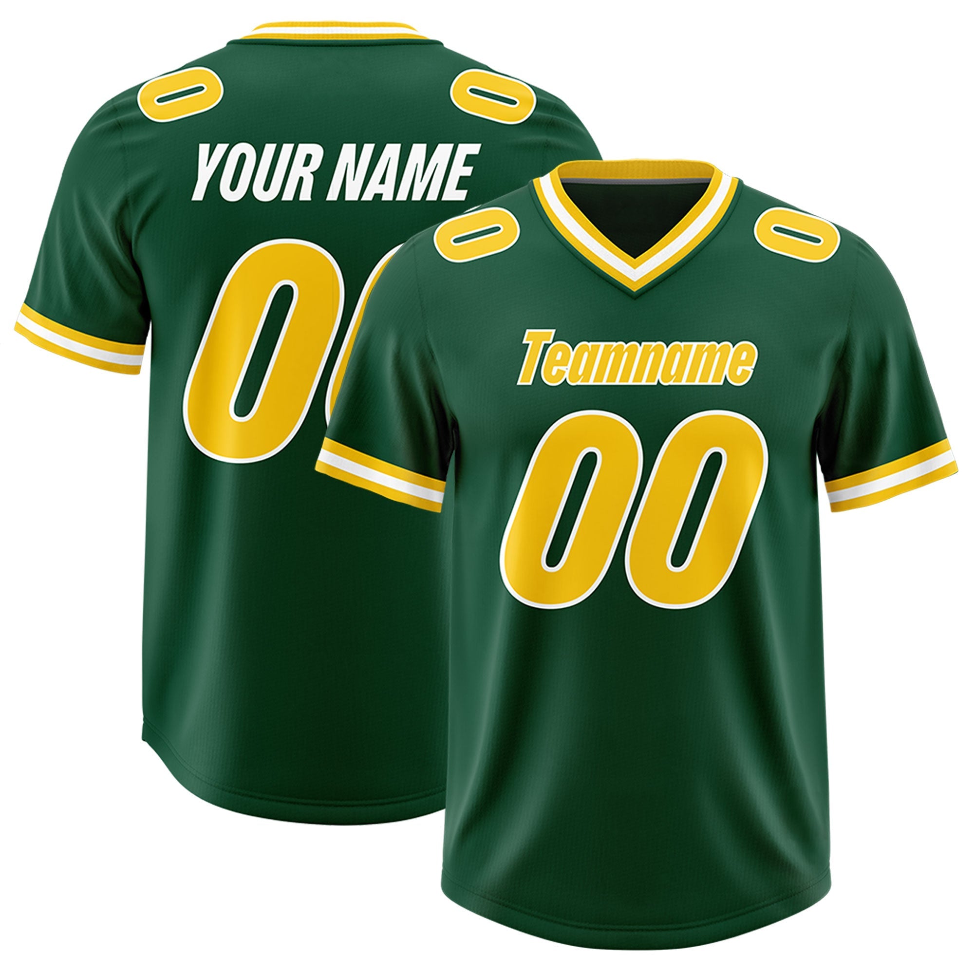 Custom Green Classic Style American American Football Jerseys