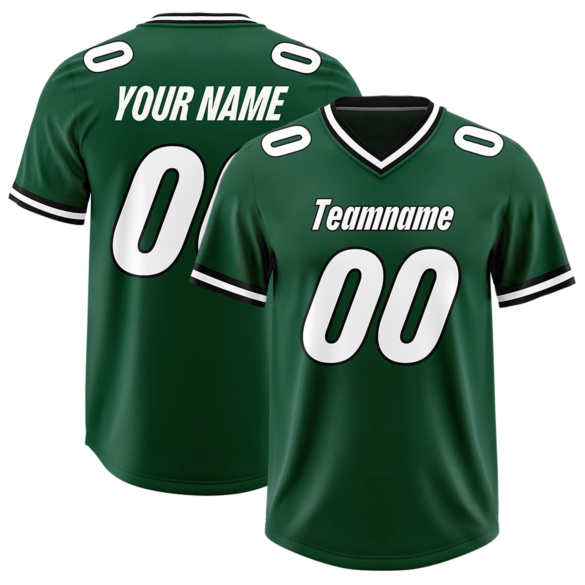 Custom Green Classic Style American American Football Jerseys