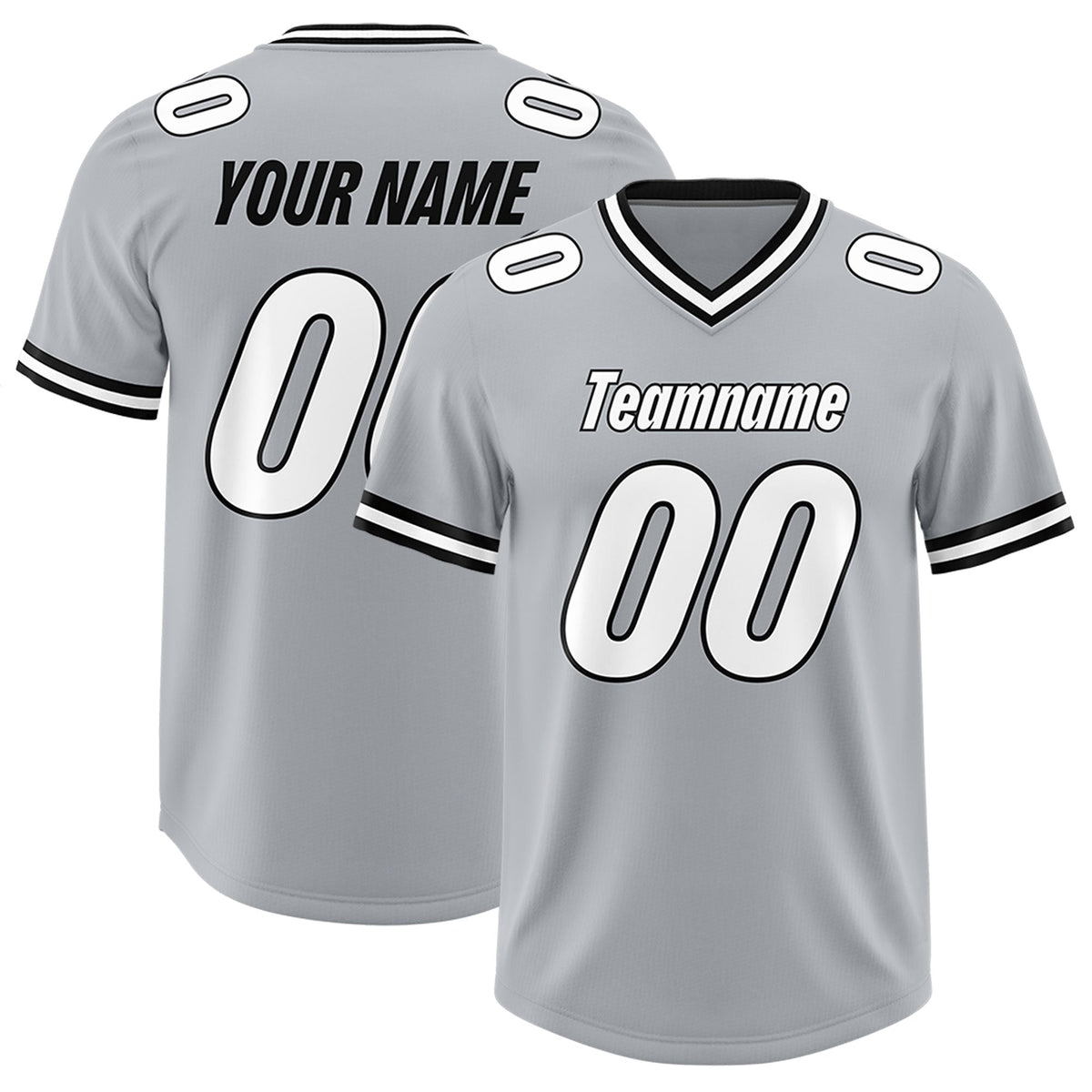 Custom Silver Classic Style American American Football Jerseys