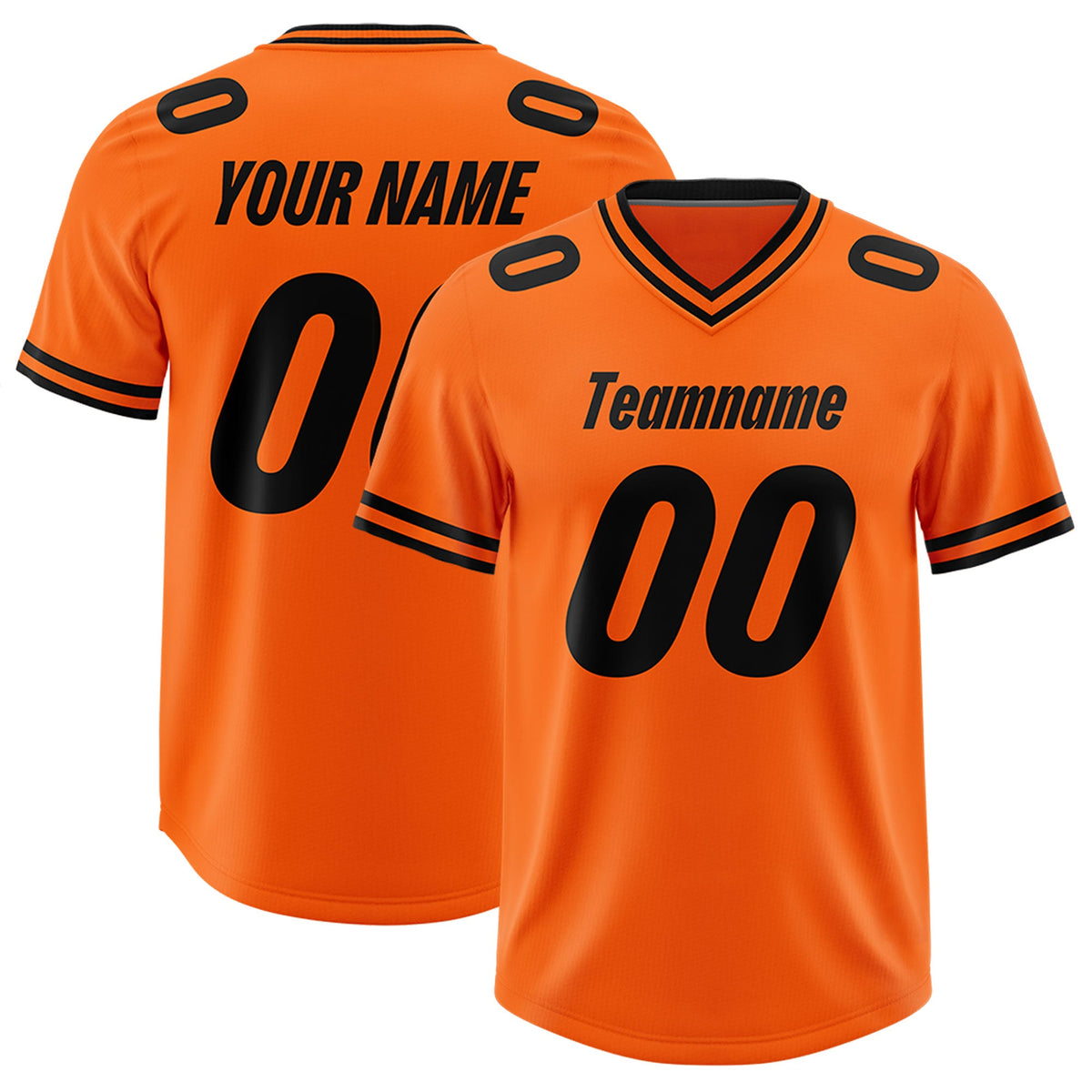 Custom Orange Classic Style American American Football Jerseys