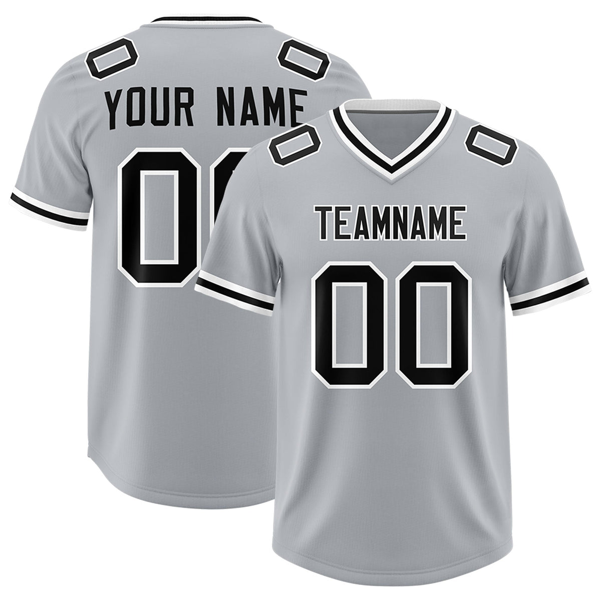 Custom Silver Classic Style American American Football Jerseys