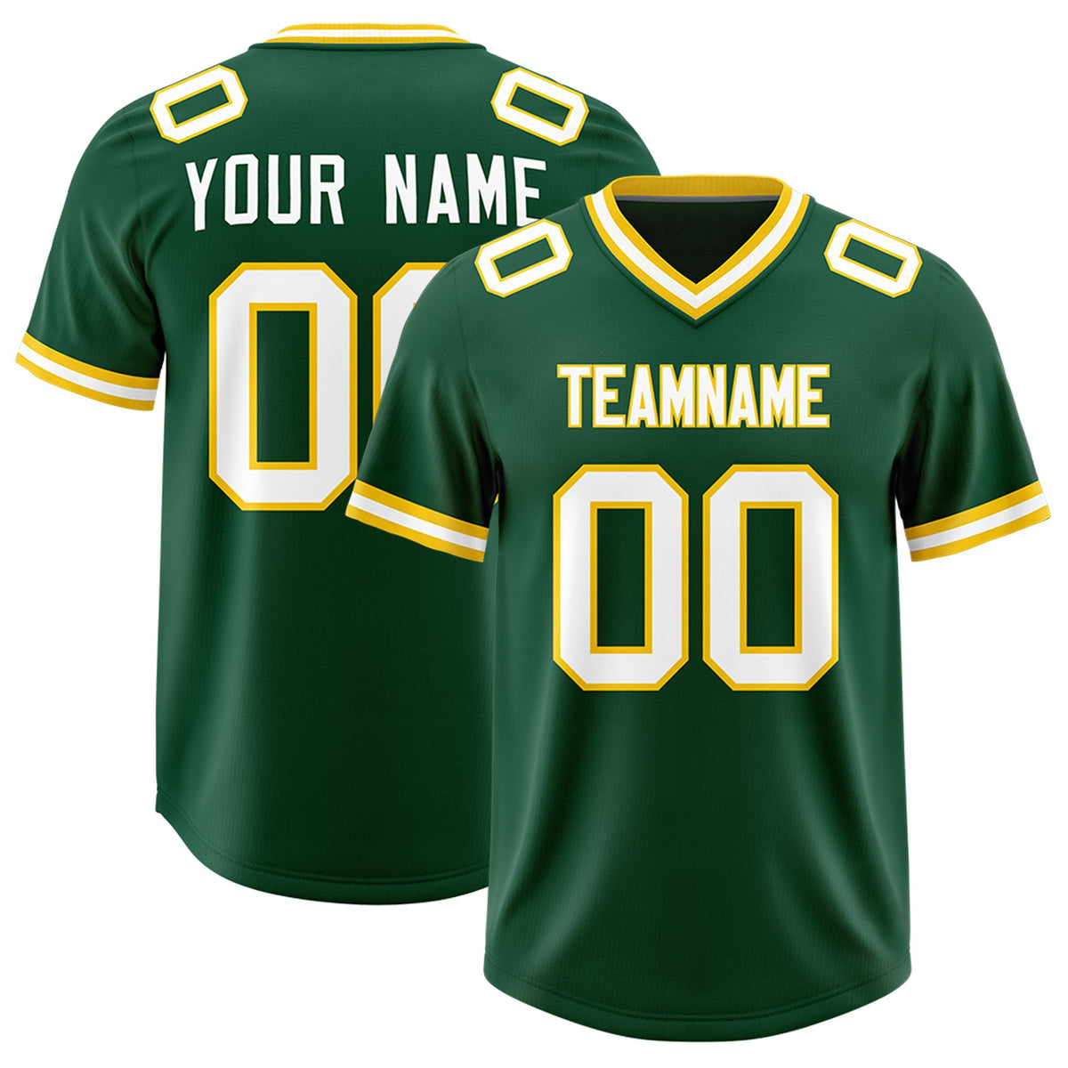 Custom Green Classic Style American American Football Jerseys