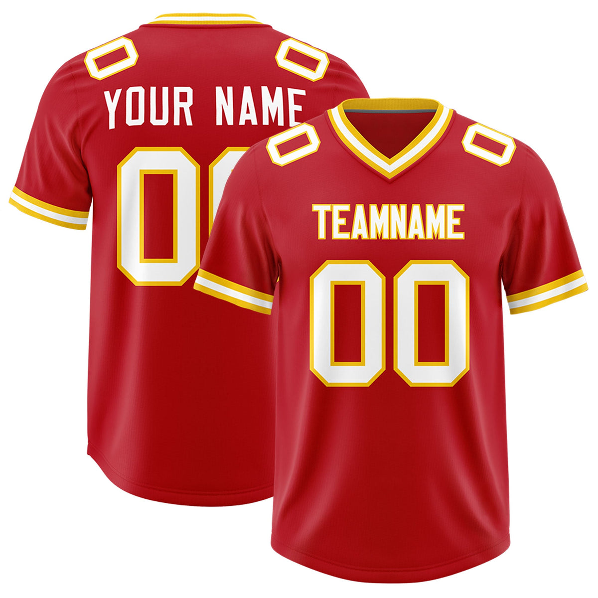 Custom Red Classic Style American American Football Jerseys