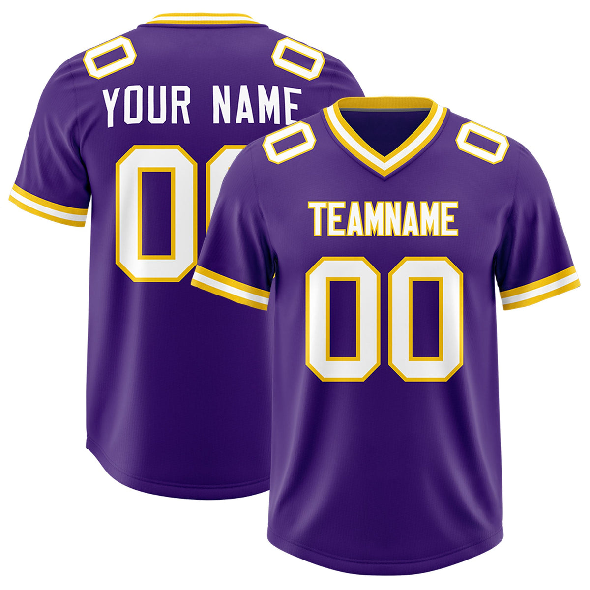Custom Purple Classic Style American American Football Jerseys