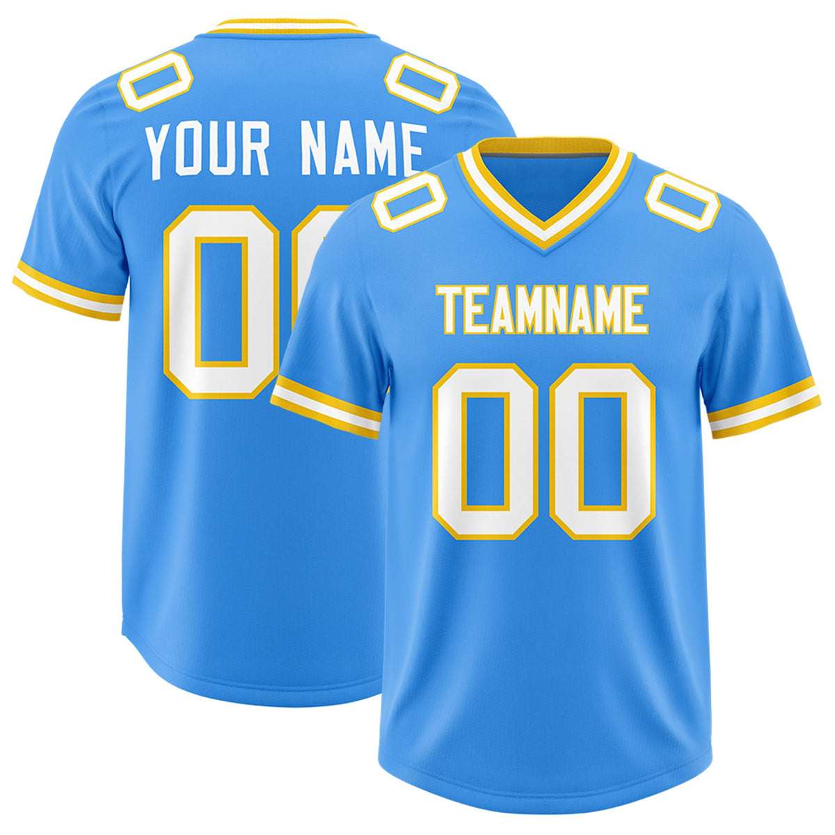 Custom Powder Blue Classic Style American American Football Jerseys