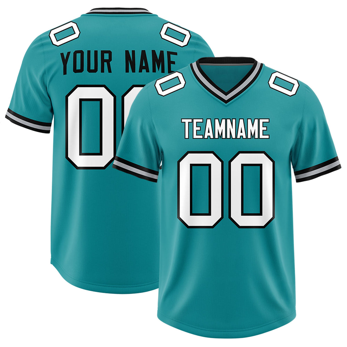 Custom Aqua Classic Style American American Football Jerseys